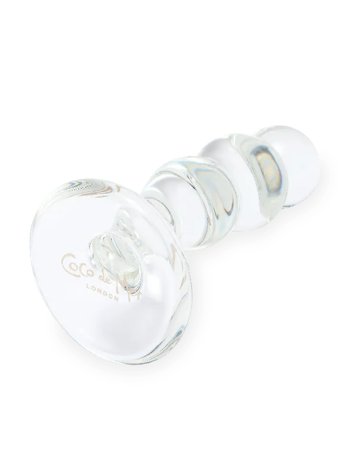 Anal Coco de Mer Coco de Mer Textured Glass Butt Plug