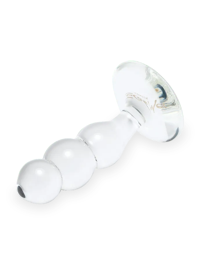 Anal Coco de Mer Coco de Mer Textured Glass Butt Plug