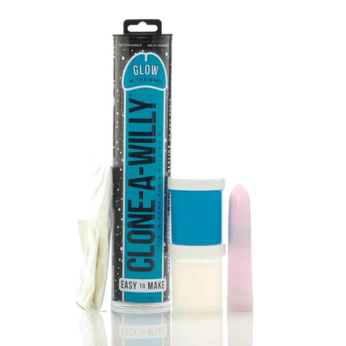 CloneaWilly Dildos CloneaWilly GlowintheDark Kit Blue CloneaWilly Dildos CloneaWilly GlowintheDark Kit Blue