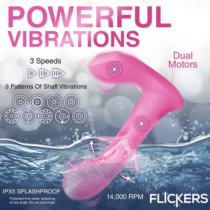Female Sex Toys Gflick Gspot Flicking Vibrator w Remote XR Brands