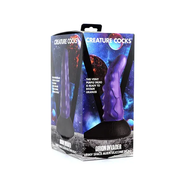 Dildos XR Brands Creature Cocks Orion Invader Veiny Space Alien Silicone Dildo