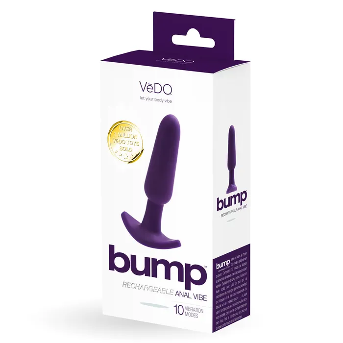 Male Sex Toys Vedo Bump Rechargeable Vibrating Anal Plug With Rocking Base Vedo