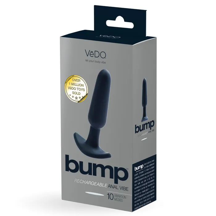Male Sex Toys Vedo Bump Rechargeable Vibrating Anal Plug With Rocking Base Vedo