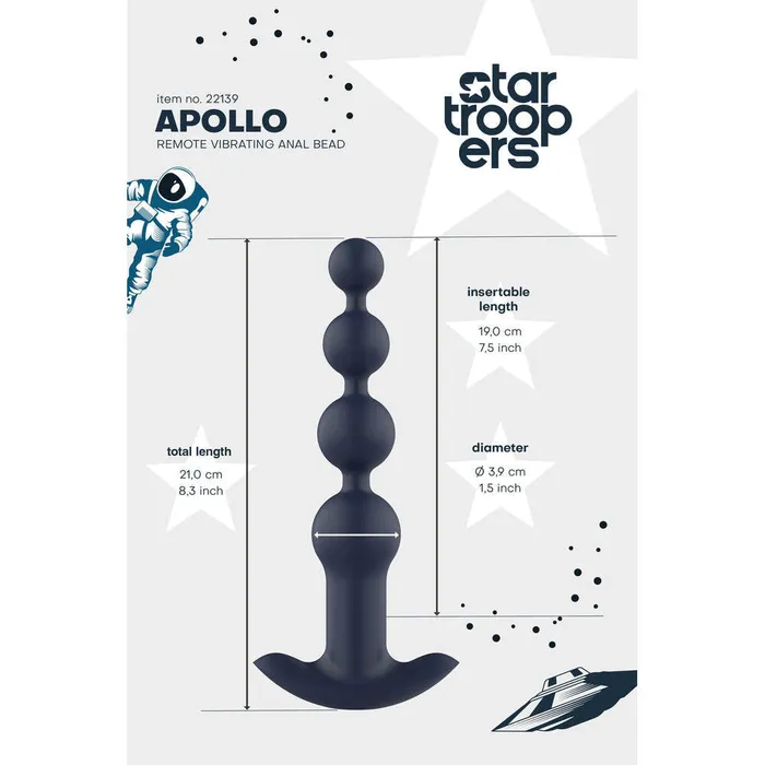 Dream Toys Anal Startroopers Apollo Remote Vibrating Anal Beads