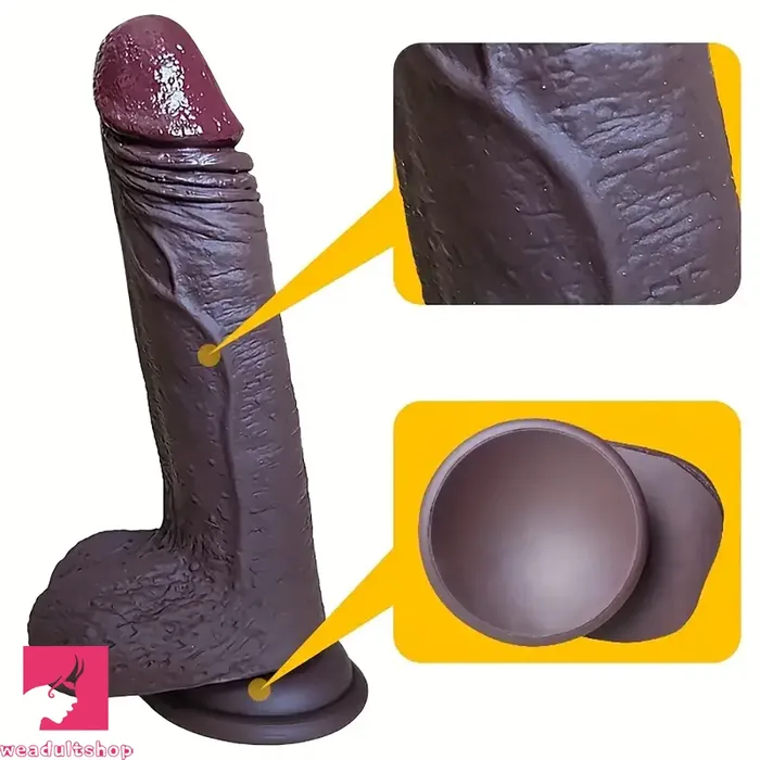 Male Sex Toys Weadultshop 748in Ebony Real Dildo Silicone Soft Adult Fake Penis Anal Sex Toy