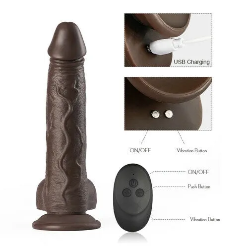 Anal Lurevibe Lurevibe K05 Emulated Black Coffee Masculine Wireless Telescopic Rotating Vibrating Rod