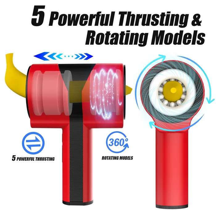 lurevibe Male Sex Toys Lurevibe Thor 1st Generation Multi Frequency Telescopic Rotating Vibration Male Penis Stroker