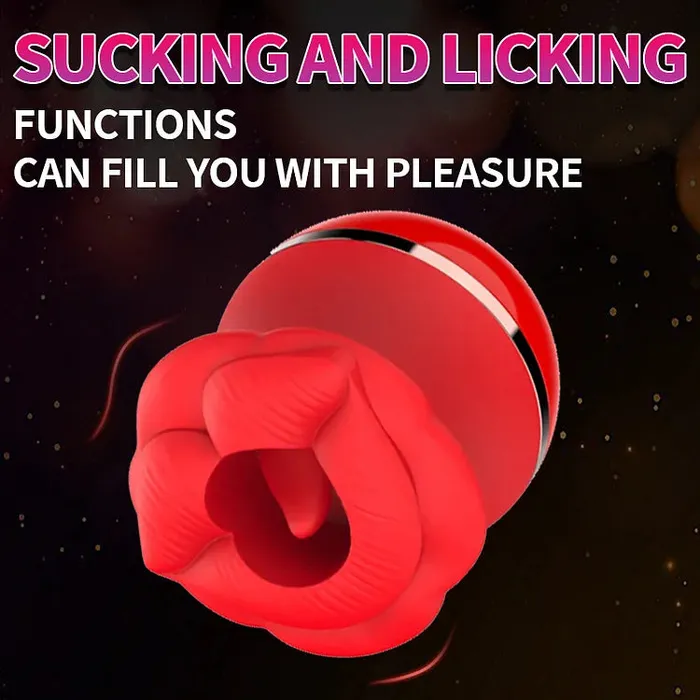 Lurevibe Rose Lip Suction Tongue Licking Massager Clitoral Stimulator Lurevibe Female Sex Toys Lurevibe Rose Lip Suction Tongue Licking Massager Clitoral Stimulator Lurevibe Female Sex Toys