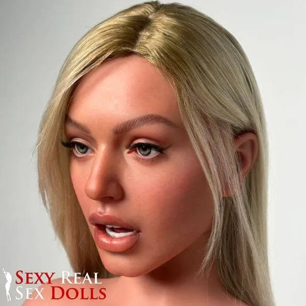 Male Sex Toys 165cm 5ft5 Sara Blonde Silicone Sex Doll with Small Breasts Zelex Doll